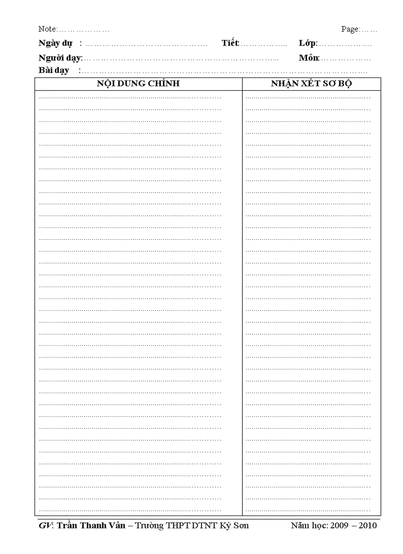 image for page Sổ thăm lớp dự giờ