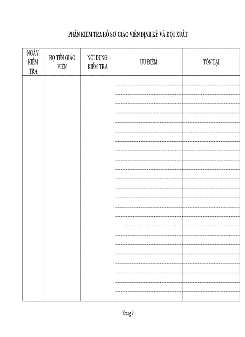 image for page Sổ theo dõi chuyên môn tổ