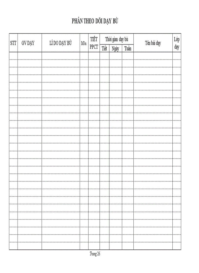 image for page Sổ theo dõi chuyên môn tổ