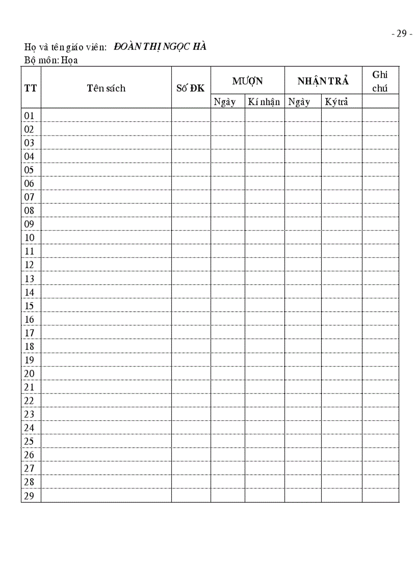 image for page Sổ theo dõi mượn sách giáo khoa