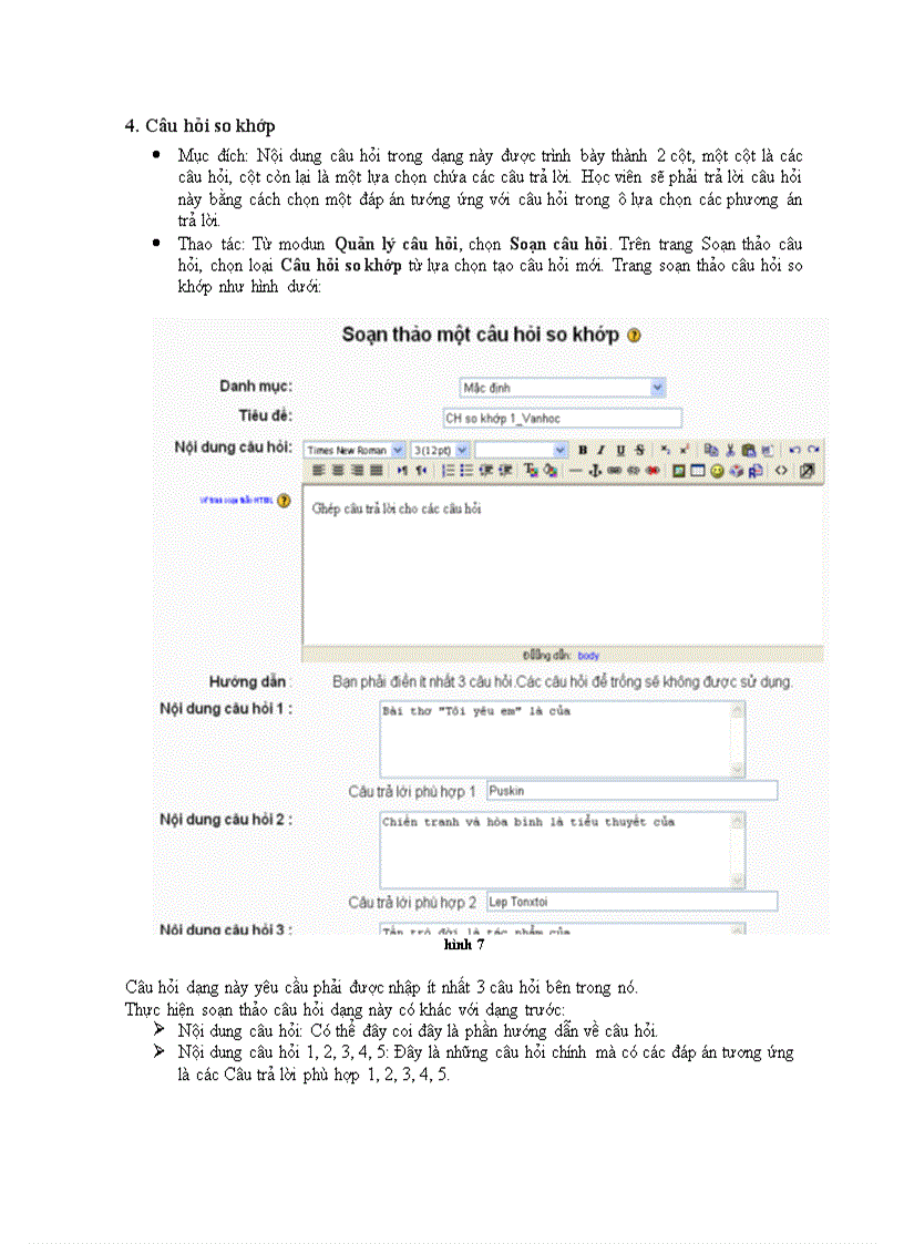 image for page Soạn câu hỏi trắc nghiệm trên moodle