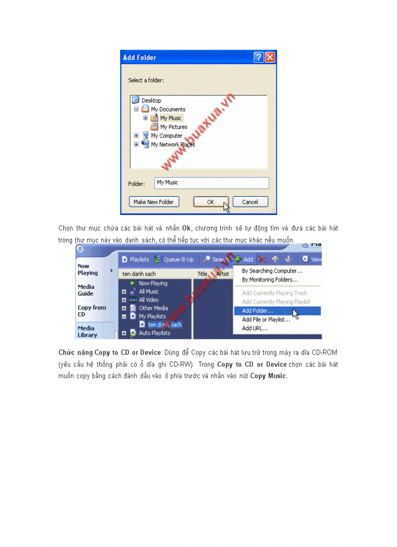 image for page Sử dụng chương trình Windows Media Player 9 doc