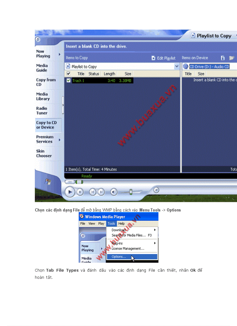 image for page Sử dụng chương trình Windows Media Player 9 doc