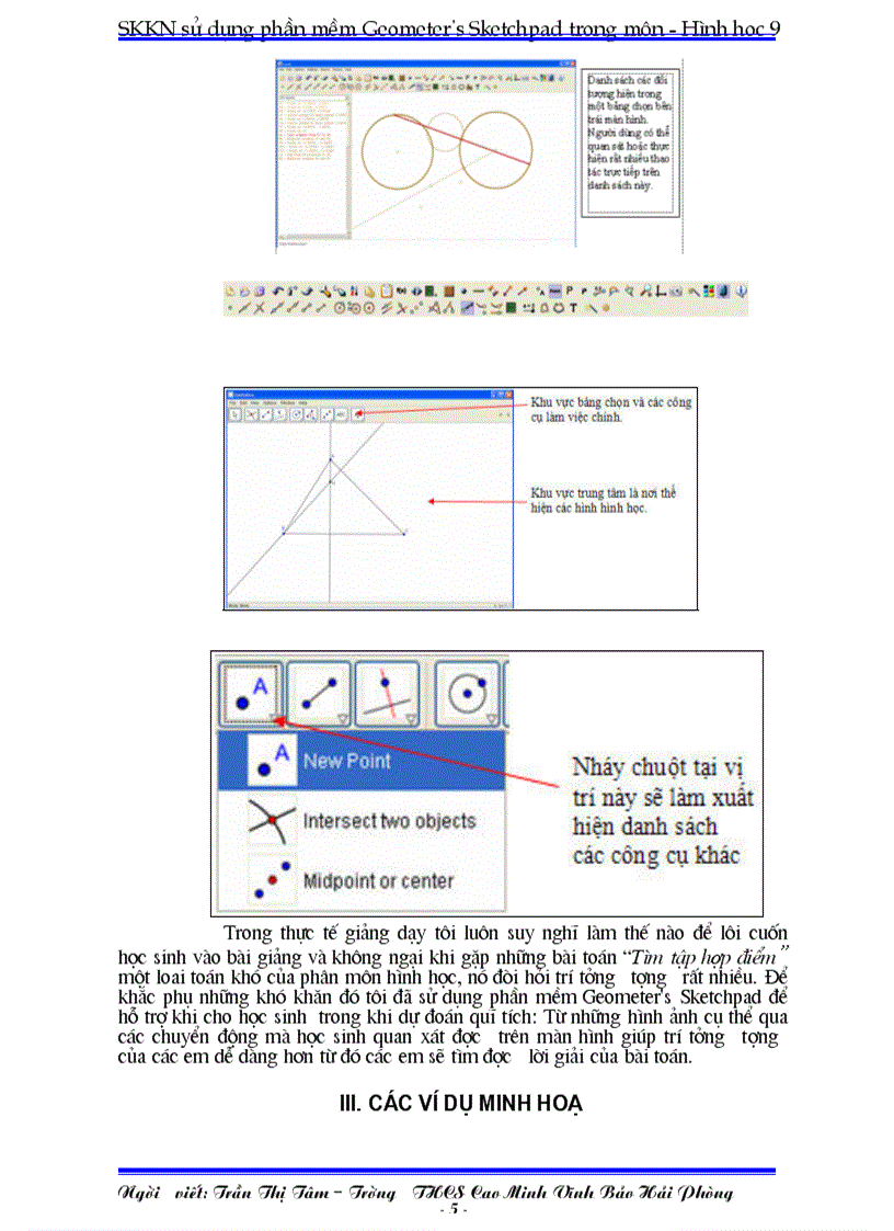 image for page Su dung phan mềm Geometer Sketchpad trong môn hinh