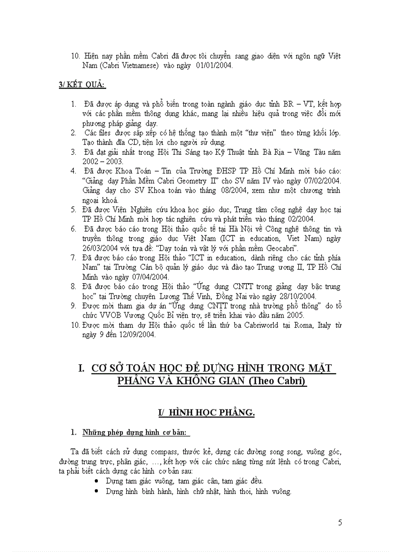 image for page Su dung phan memCABRI