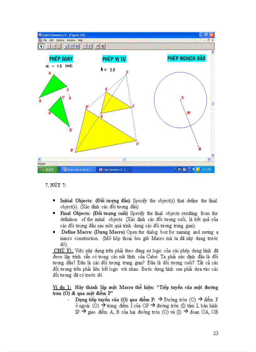 image for page Su dung phan memCABRI
