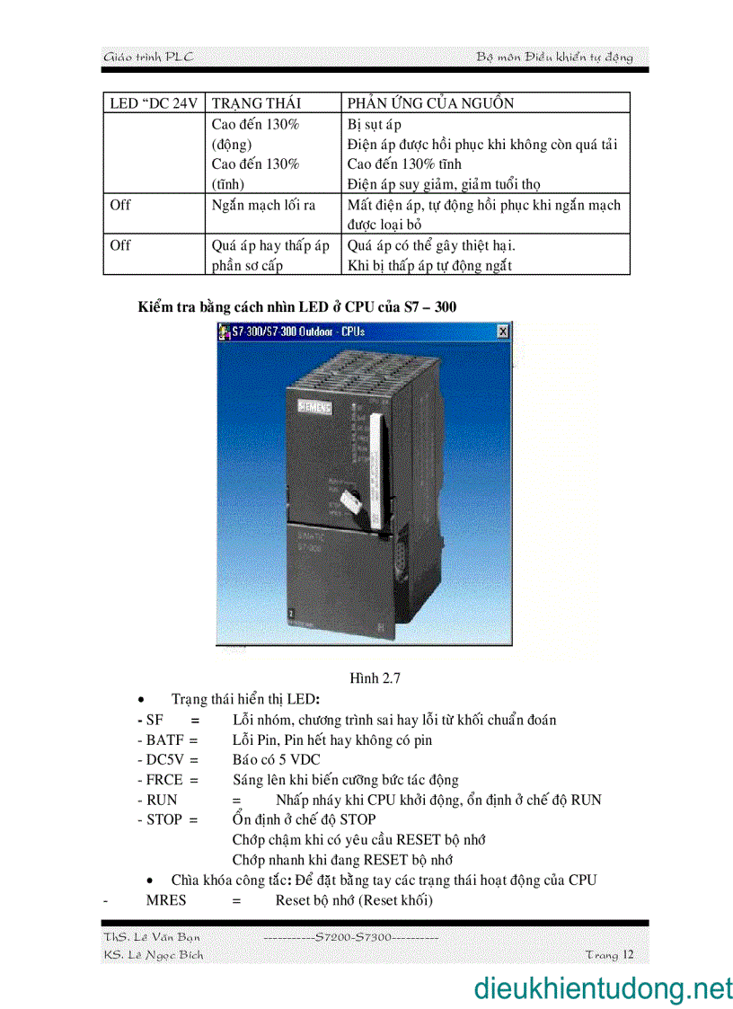 image for page Sử dụng PLC S7 200