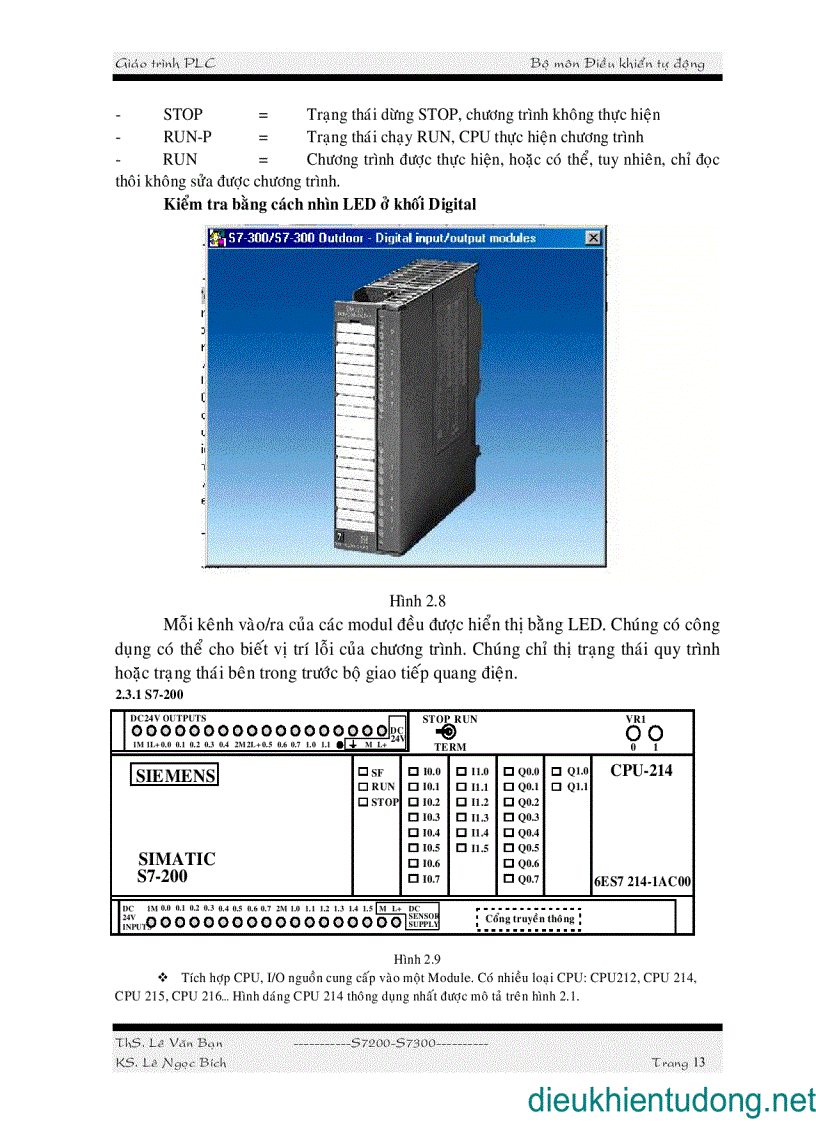 image for page Sử dụng PLC S7 200