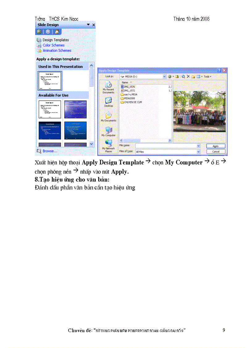 image for page Sử dụng PowerPoint soạn giáo án Toán Cụ Thể có hình ảnh dễ làm