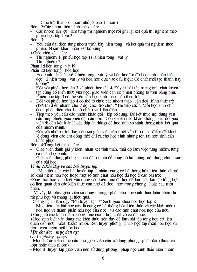 image for page Sử dụng PP thảo luận nhóm để dạy học môn Hóa học 8