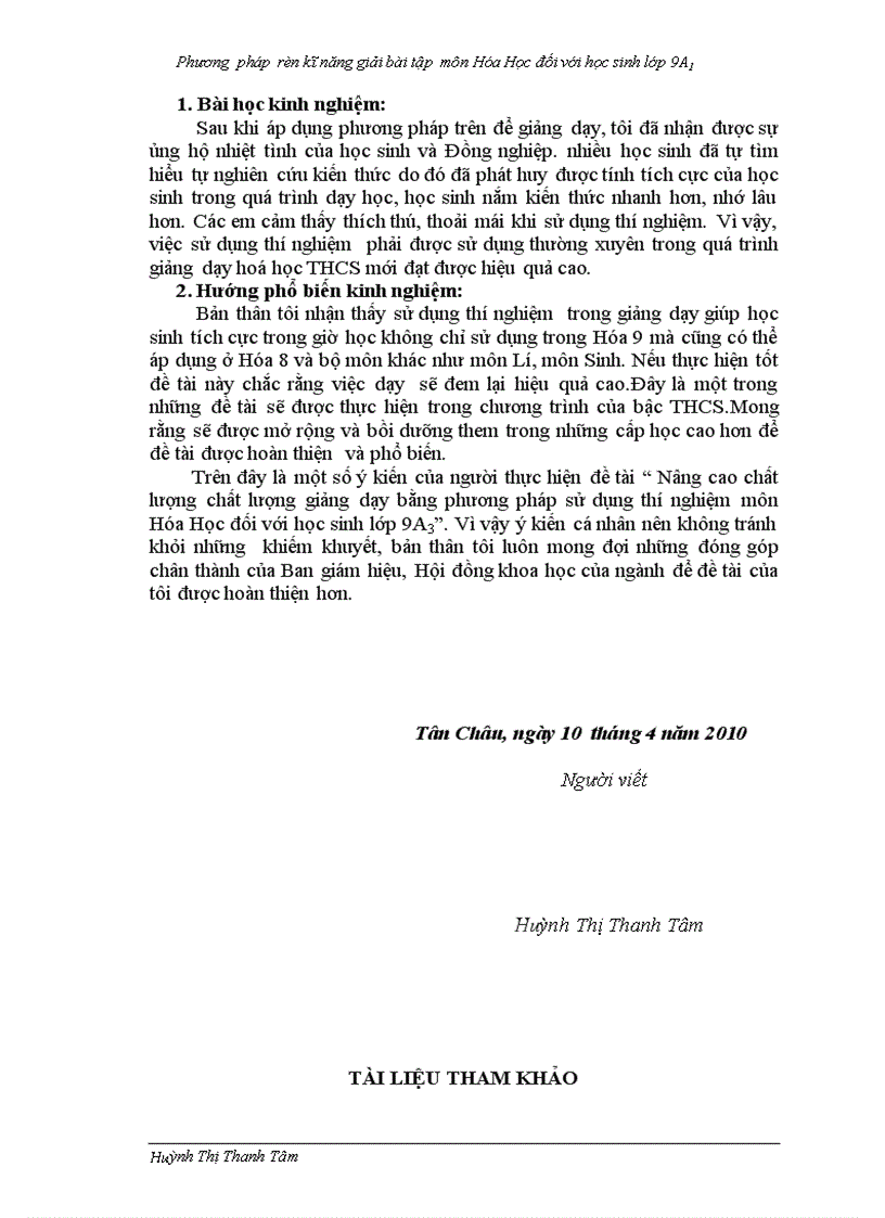 image for page Sử dụng thí nghiệm trong giảng dạy