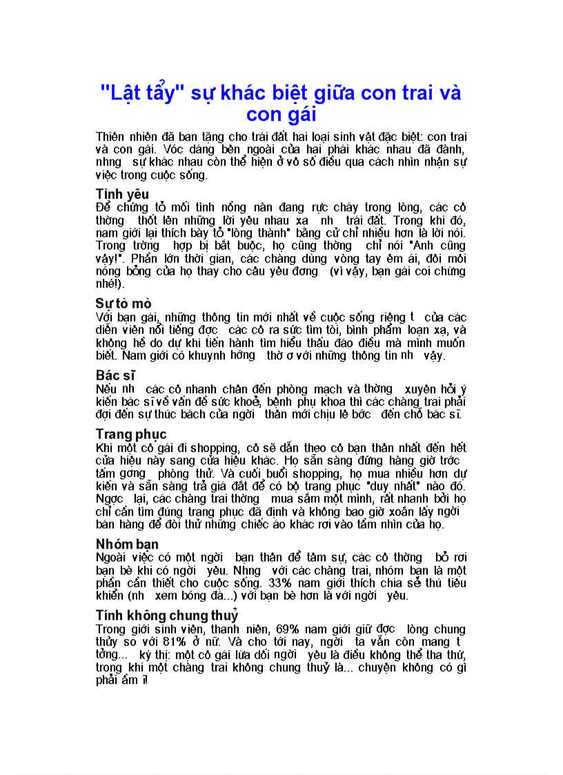 image for page Su khác biệt giữa con trai và con gái