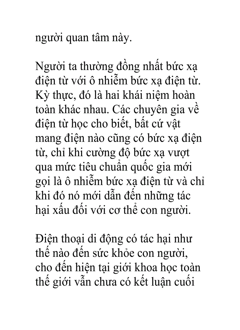 Sự thật về sóng điện thoại