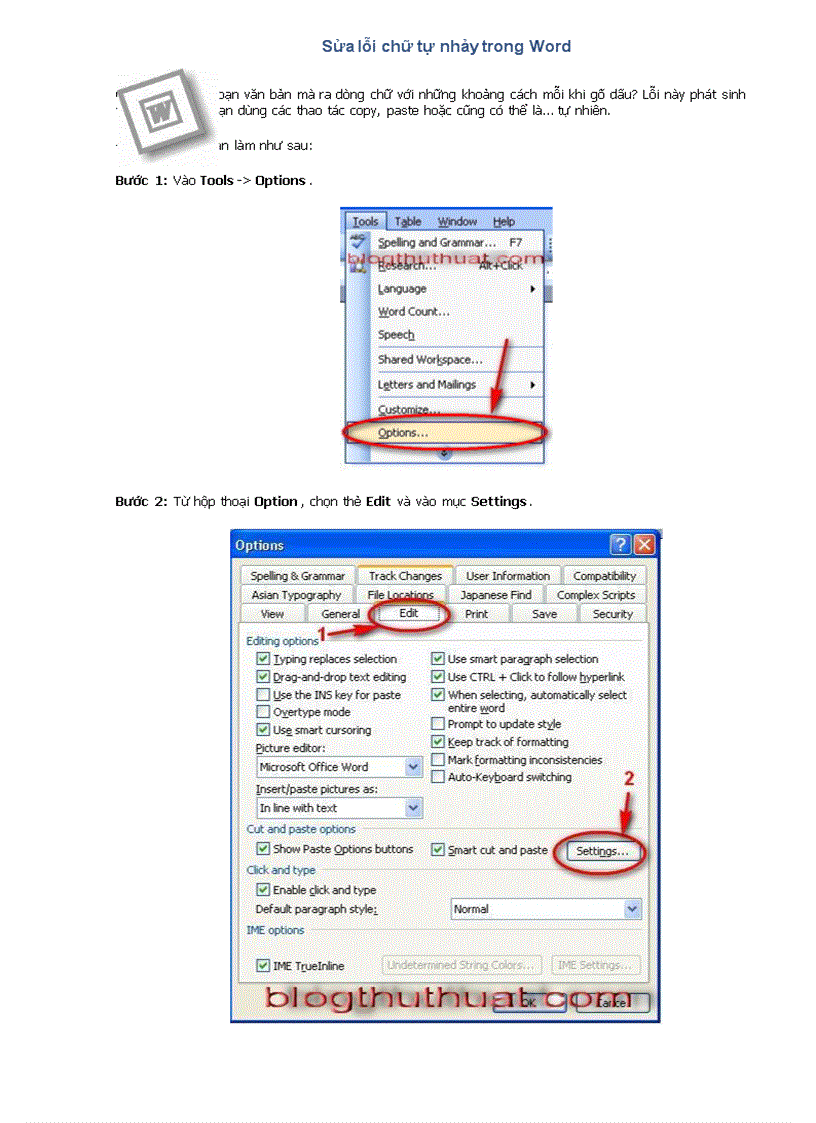 image for page Sửa lỗi chữ tự nhảy trong Word