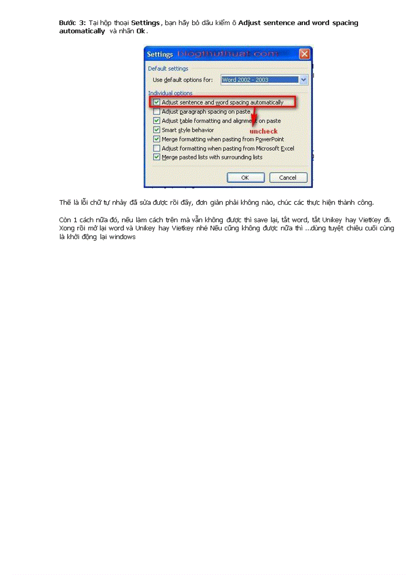 image for page Sửa lỗi chữ tự nhảy trong Word