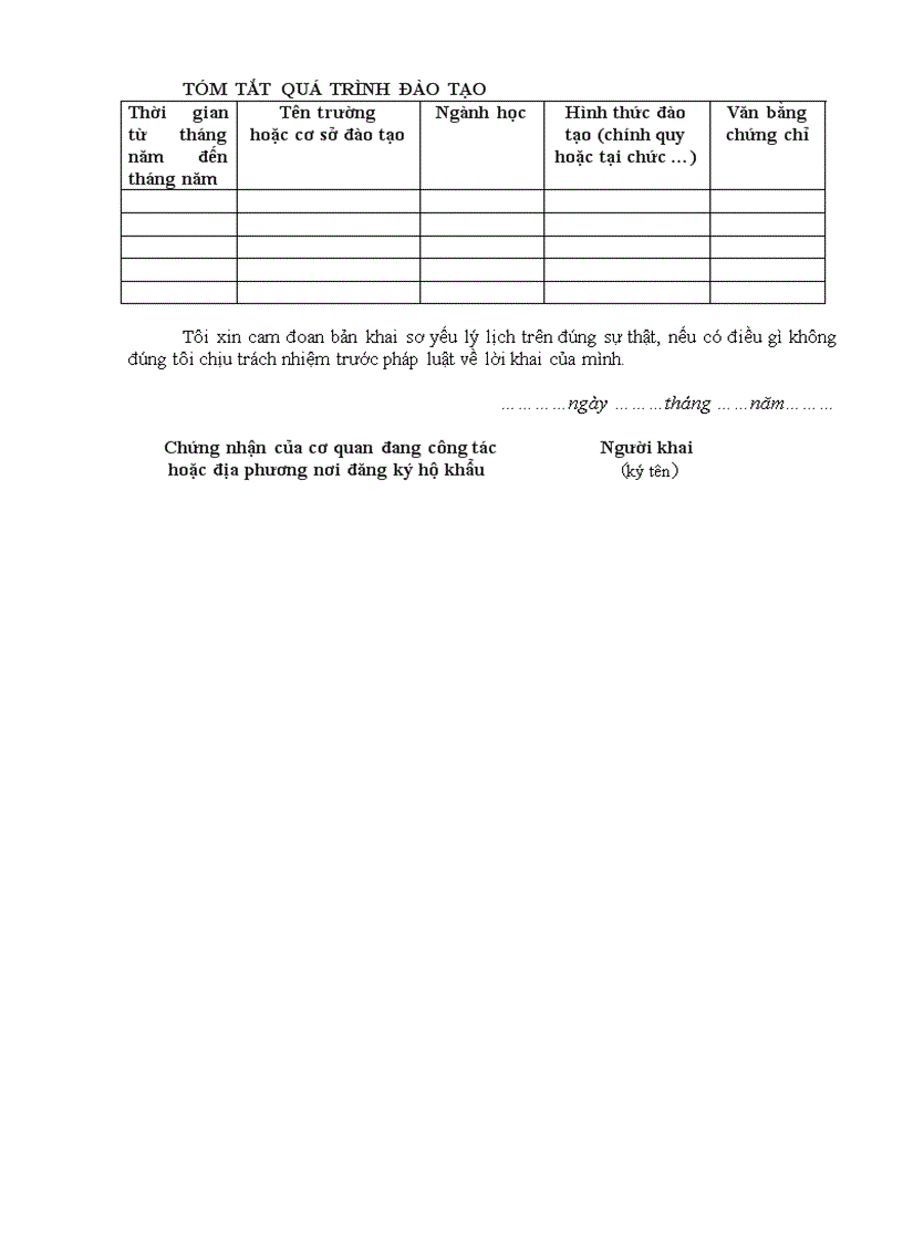 image for page Sơ yếu lý lịch 1