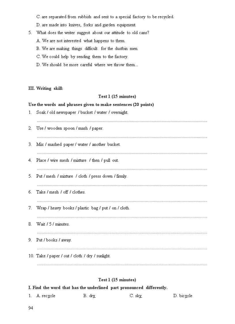 image for page Tai lieu bd chuan ktkn tieng anh thcs