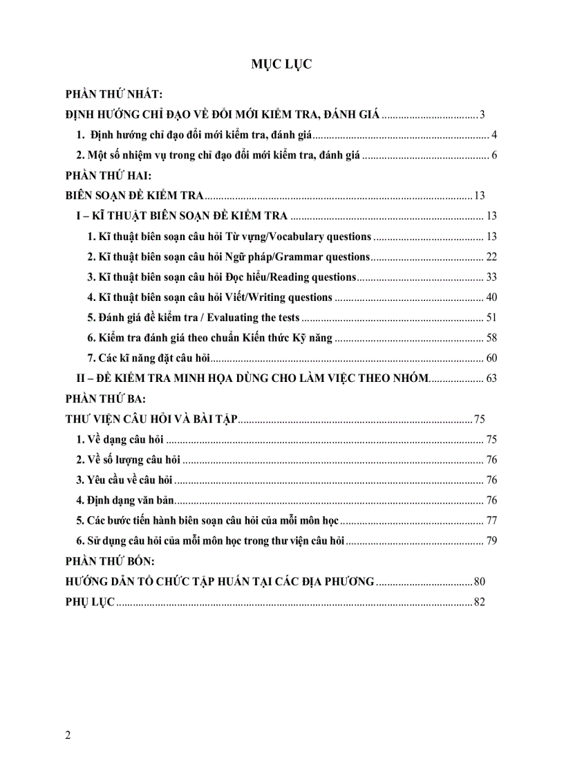 image for page Tai lieu boi duong bien soan de kiem tra THCS Tieng Anh