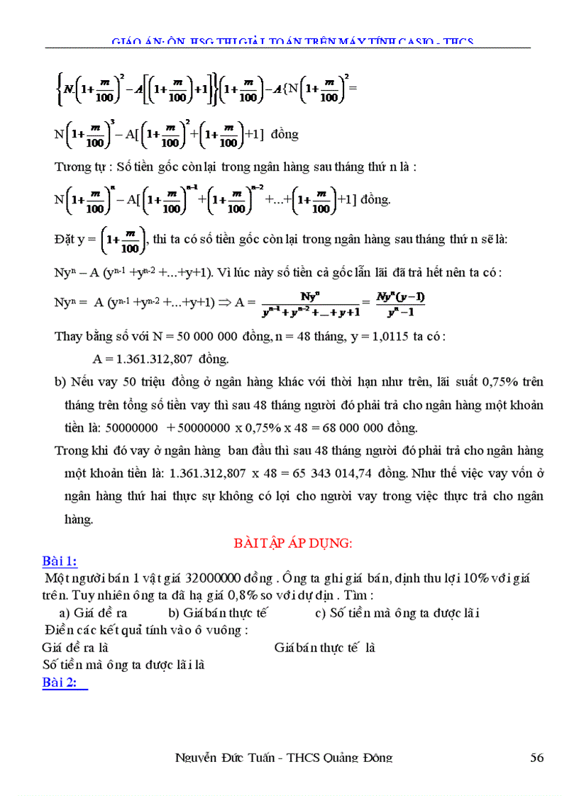 image for page Tài liệu bồi dưỡng CASIO