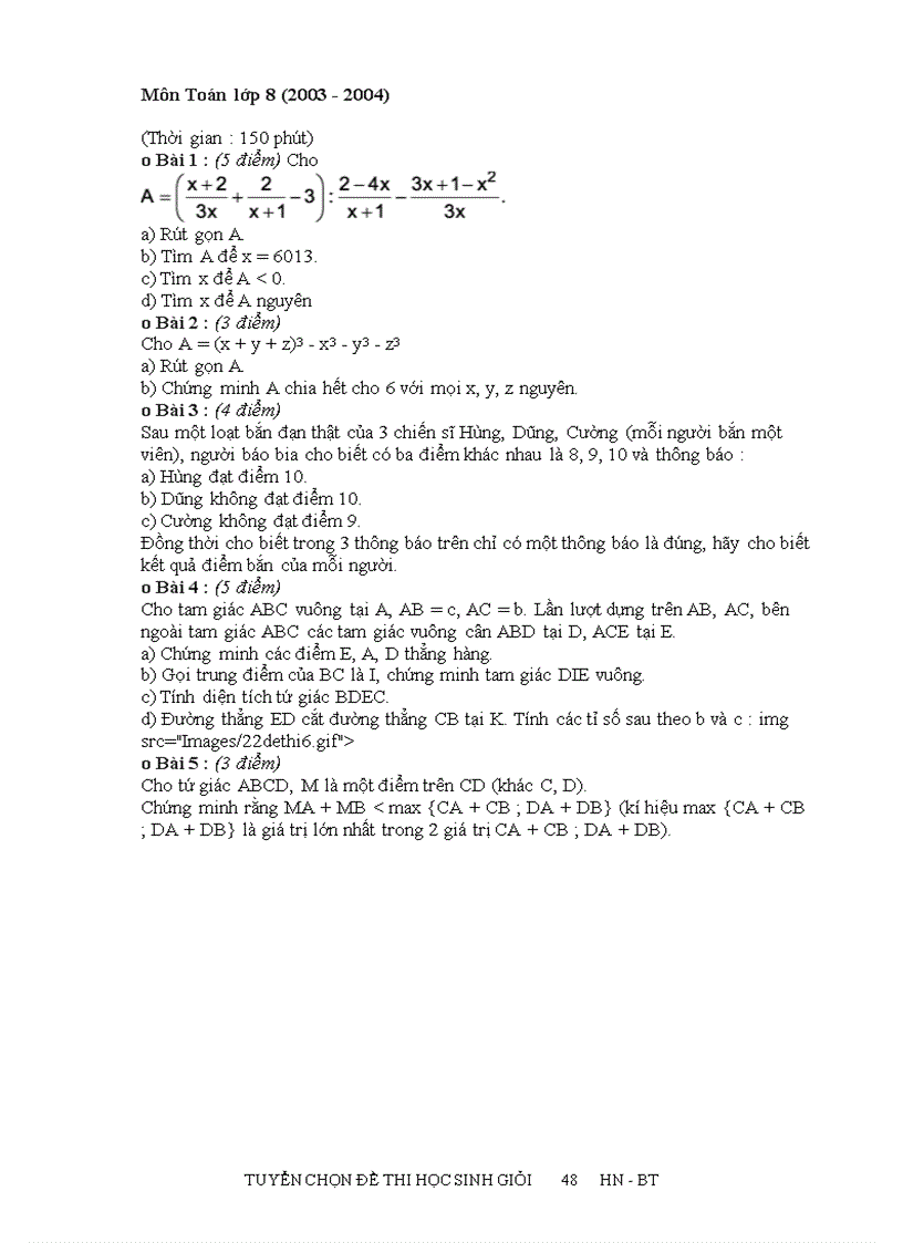 image for page Tài liệu Bồi dưỡng HSG Toán