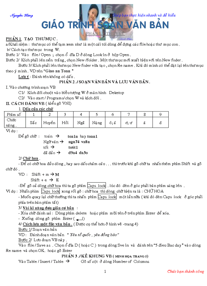 image for page Tài liệu hdẫn soạn văn bản Word gọn dễ