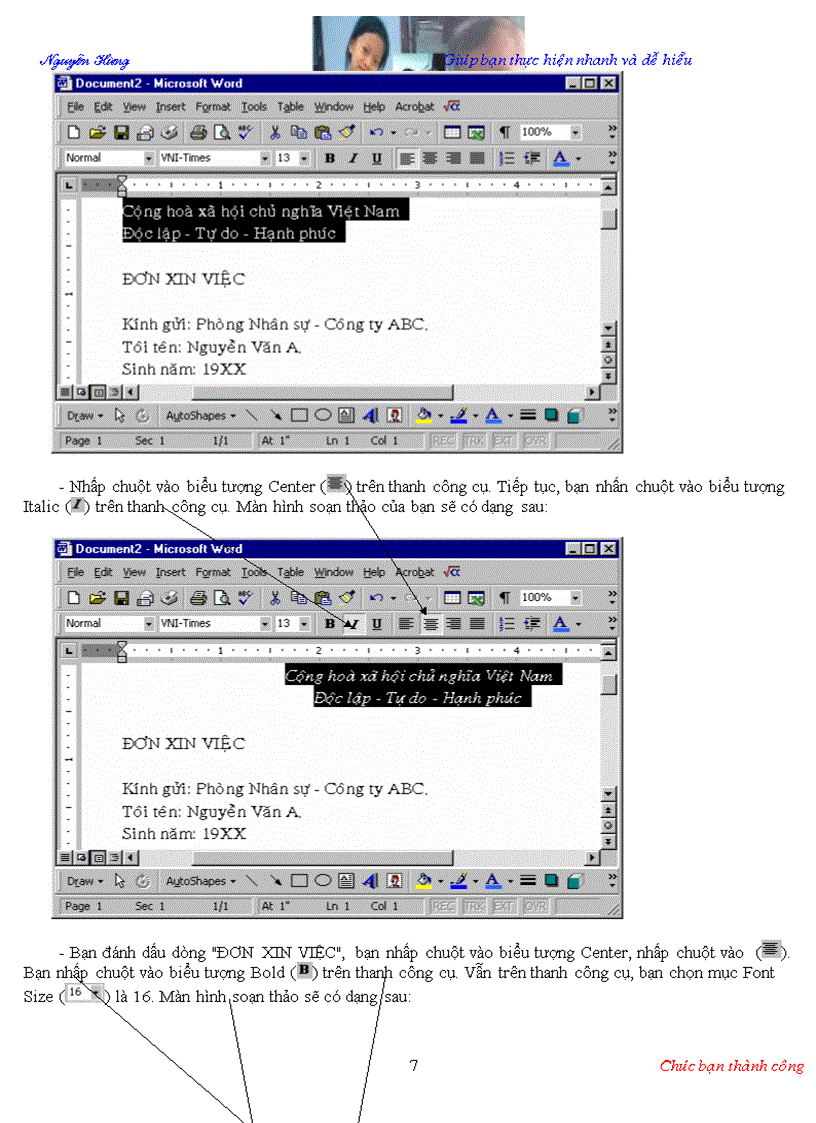 image for page Tài liệu hdẫn soạn văn bản Word gọn dễ