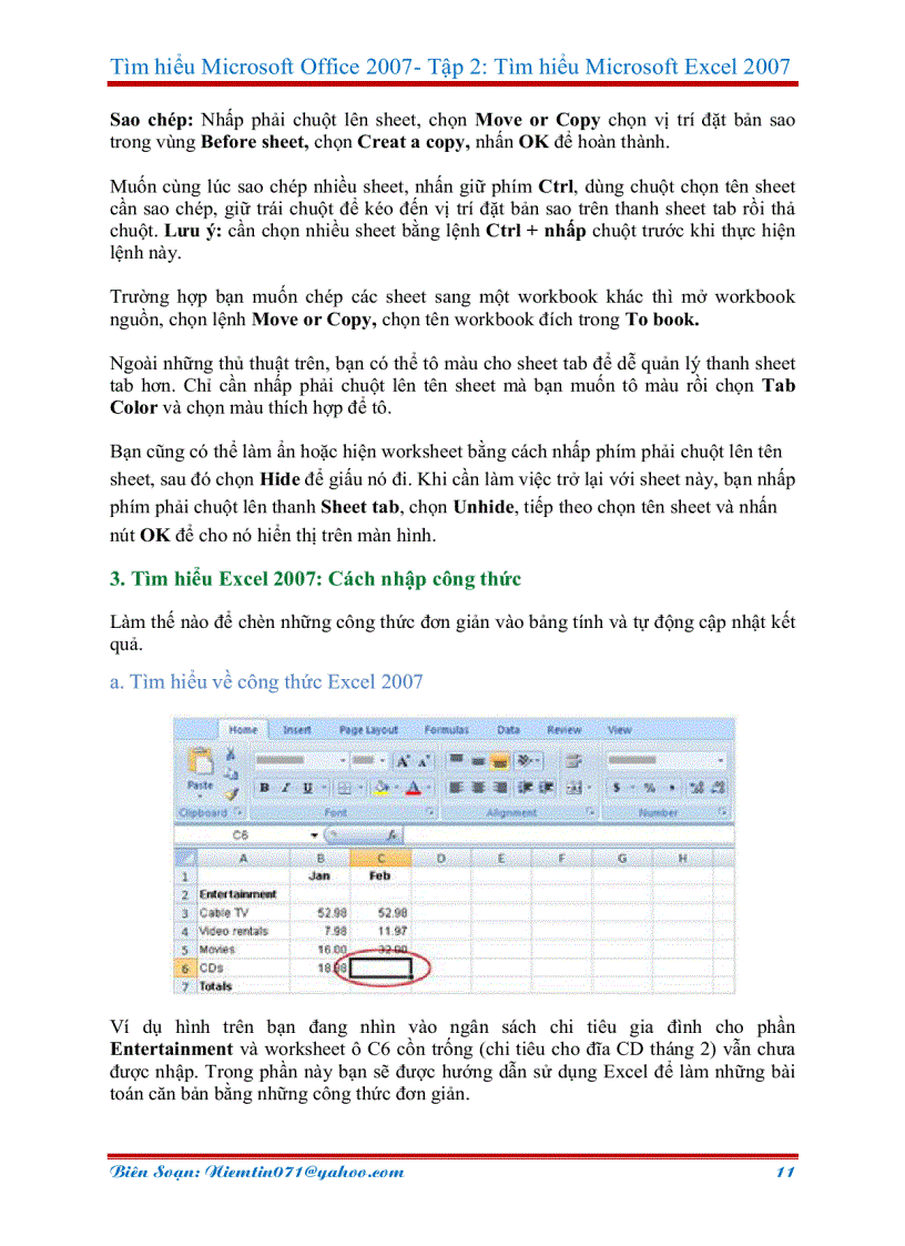 image for page Tài liệu học Excel 2007