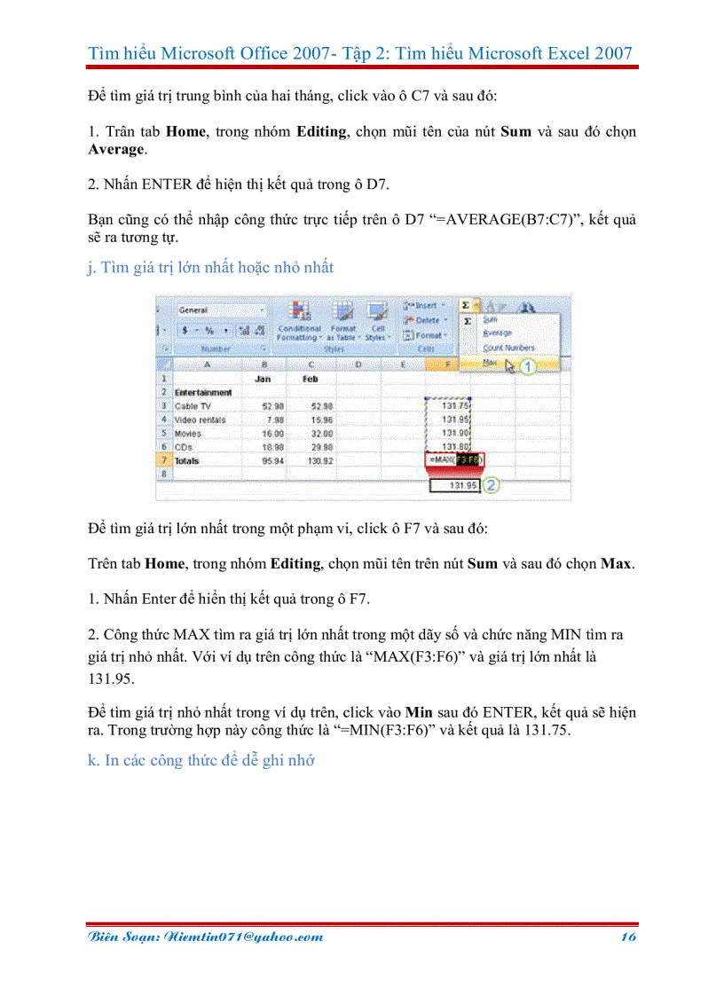 image for page Tài liệu học Excel 2007