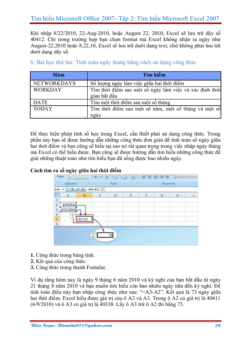 image for page Tài liệu học Excel 2007