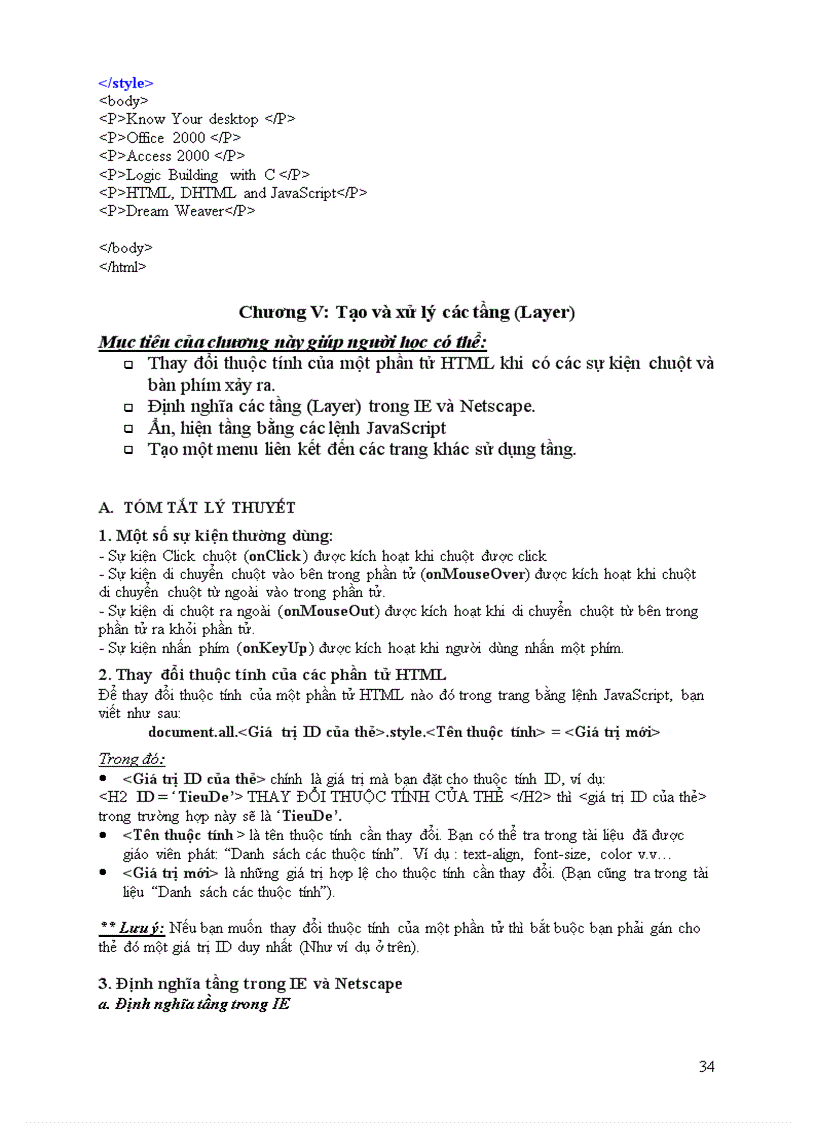 image for page Tai lieu huong dan lap trinh Web bang HTML va JavaScript