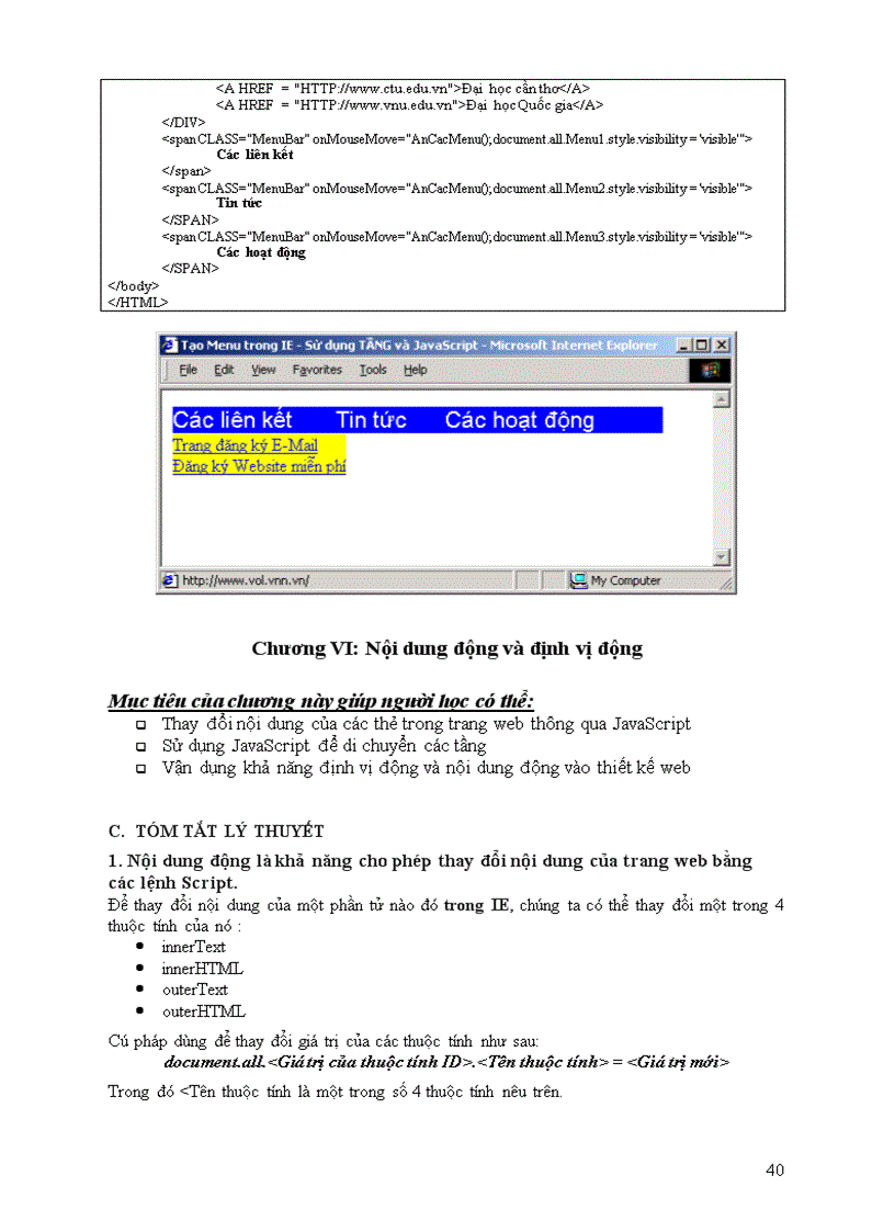 image for page Tai lieu huong dan lap trinh Web bang HTML va JavaScript