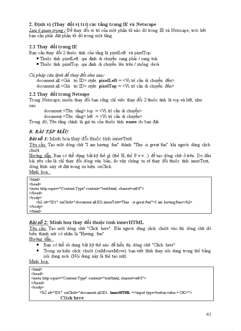 image for page Tai lieu huong dan lap trinh Web bang HTML va JavaScript