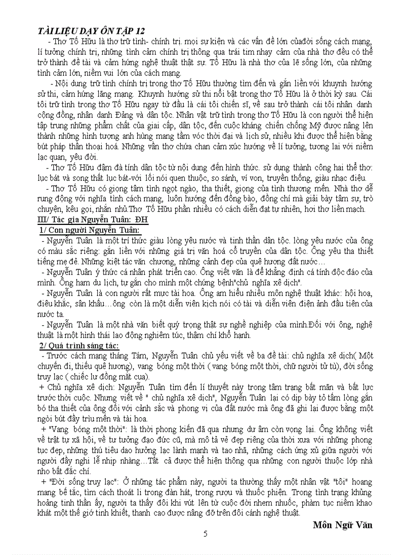 image for page Tài liệu hướng dẫn ôn tập Ngữ văn 12 Tham khảo