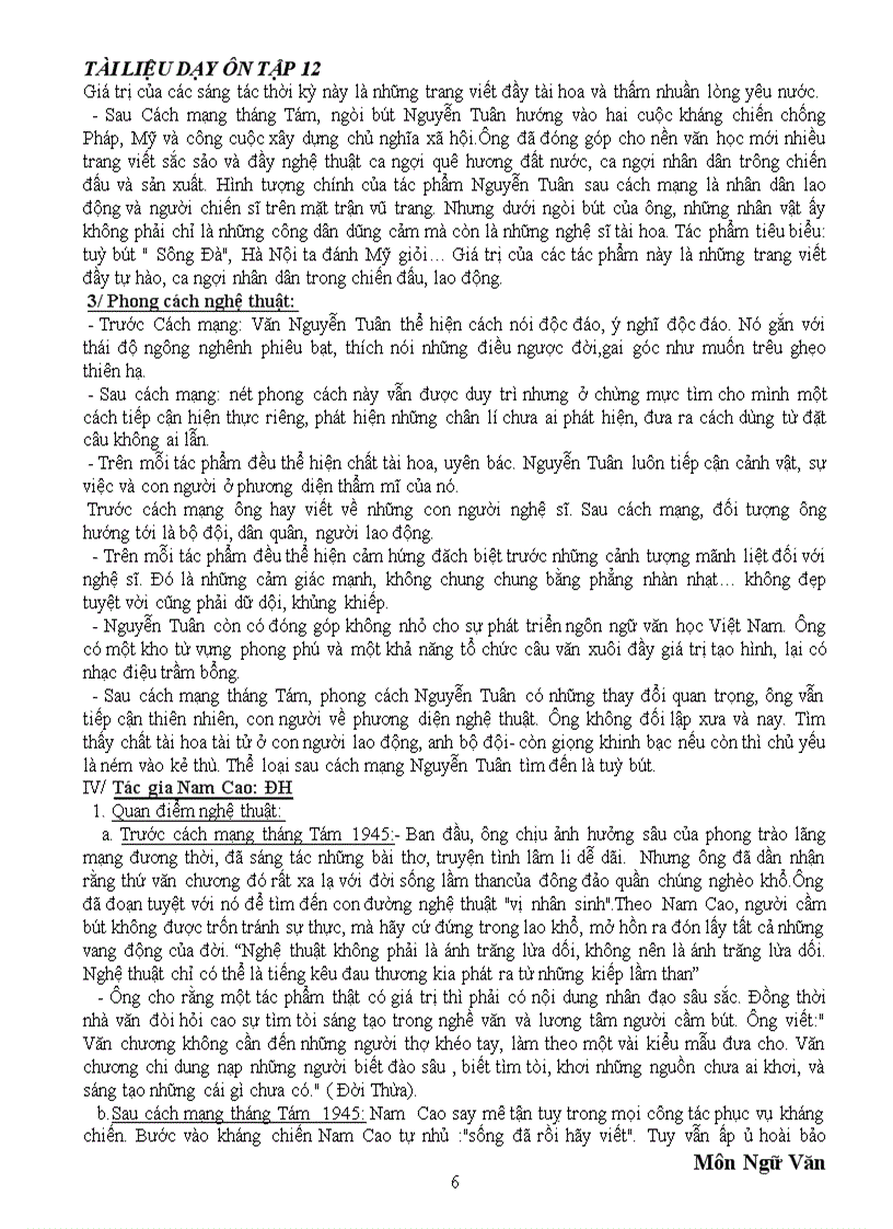 image for page Tài liệu hướng dẫn ôn tập Ngữ văn 12 Tham khảo