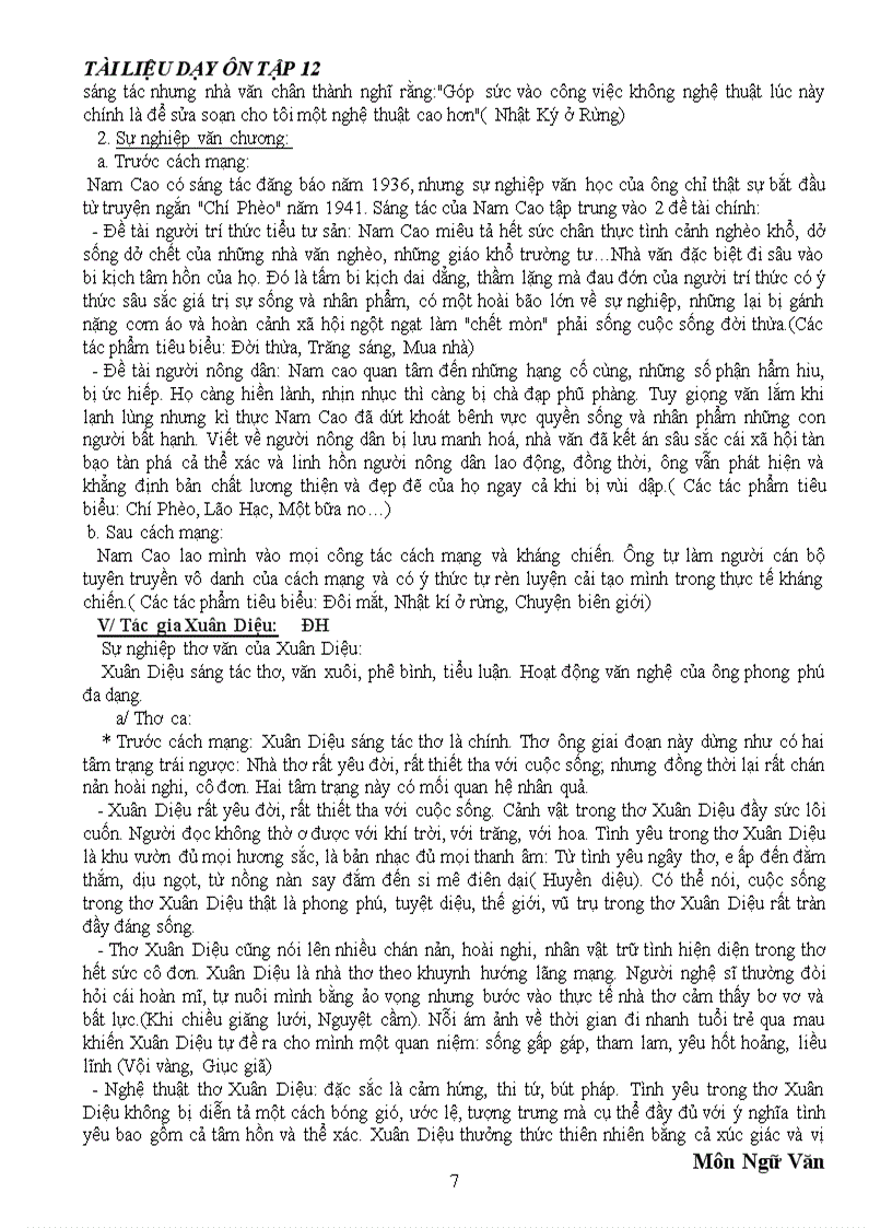 image for page Tài liệu hướng dẫn ôn tập Ngữ văn 12 Tham khảo