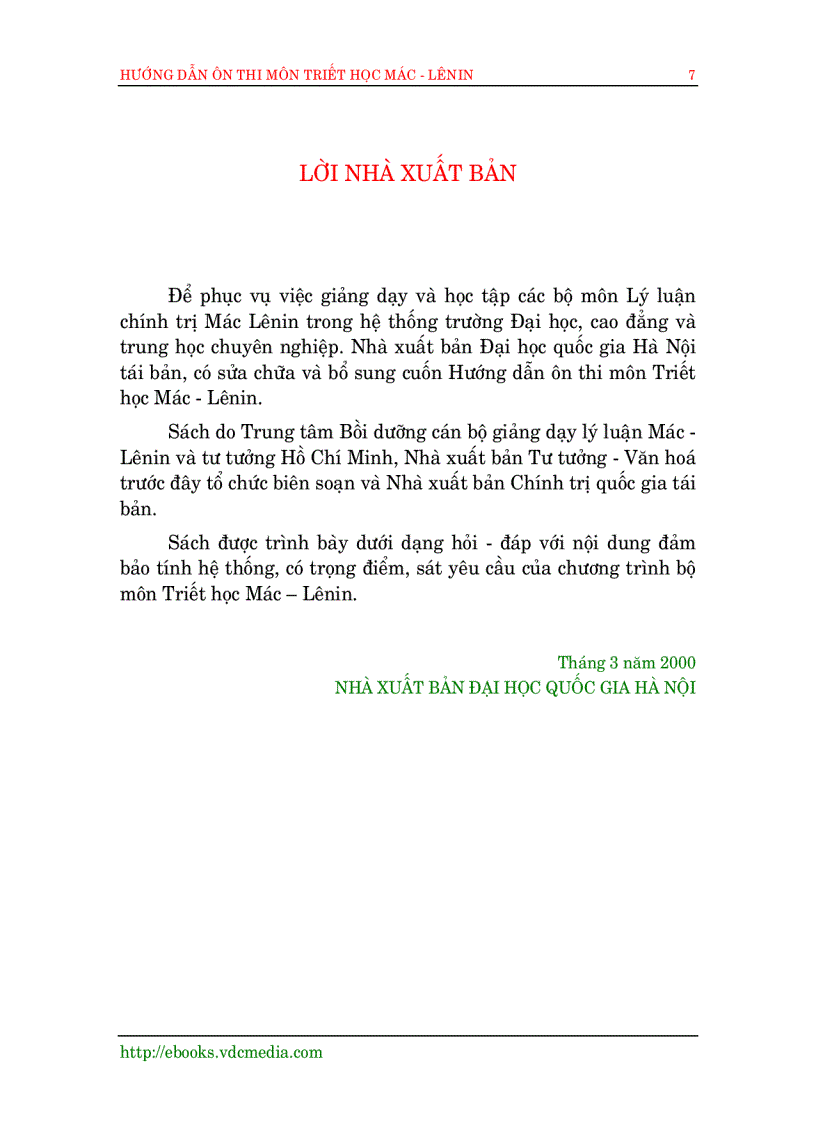 image for page Tài liệu hướng dẫn ôn thi môn triết học