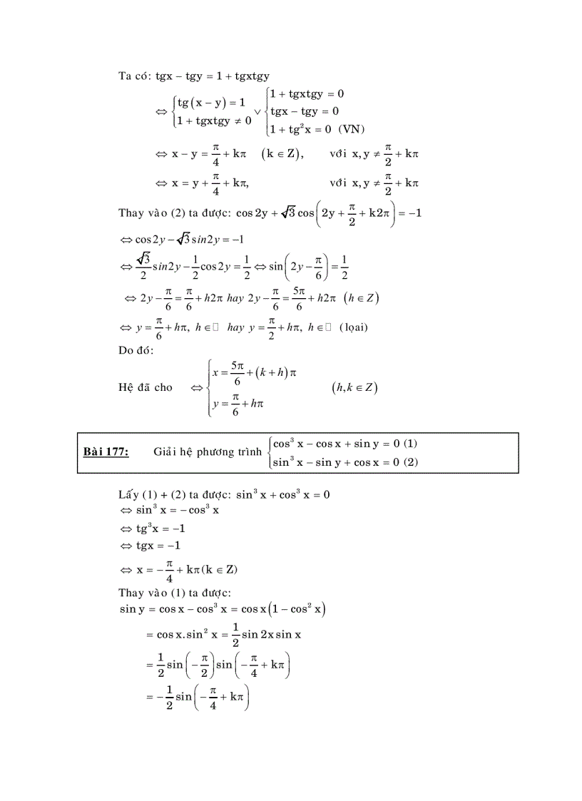 image for page Tài liệu hướng dẫn ôn thi phần lượng giác chương 9