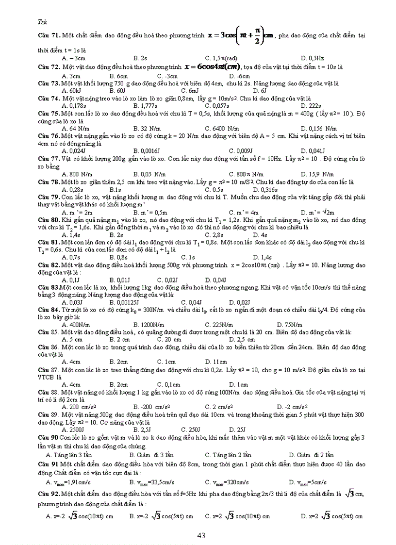 image for page Tài liệu hướng dẫn ôn thi tnpt đại học môn vật lý