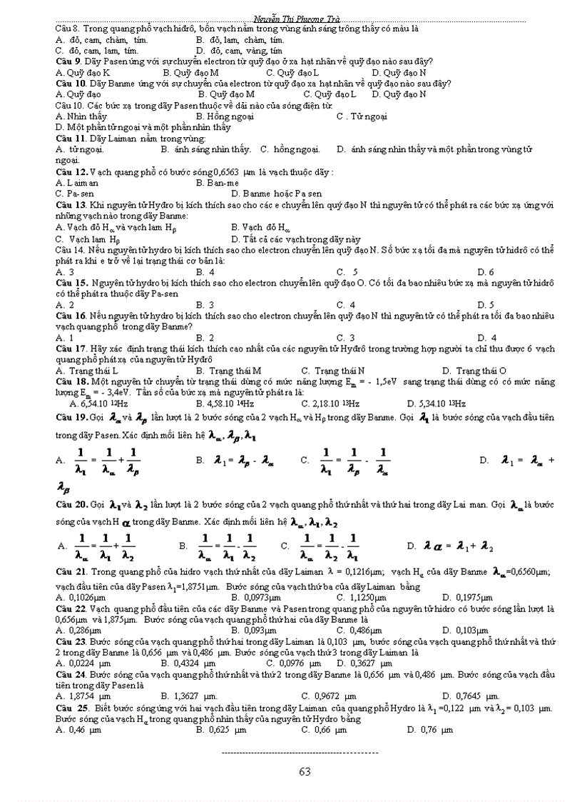 image for page Tài liệu hướng dẫn ôn thi tnpt đại học môn vật lý