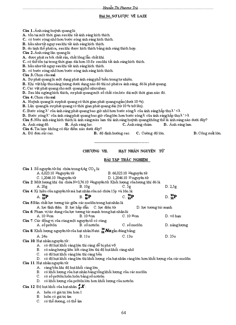image for page Tài liệu hướng dẫn ôn thi tnpt đại học môn vật lý