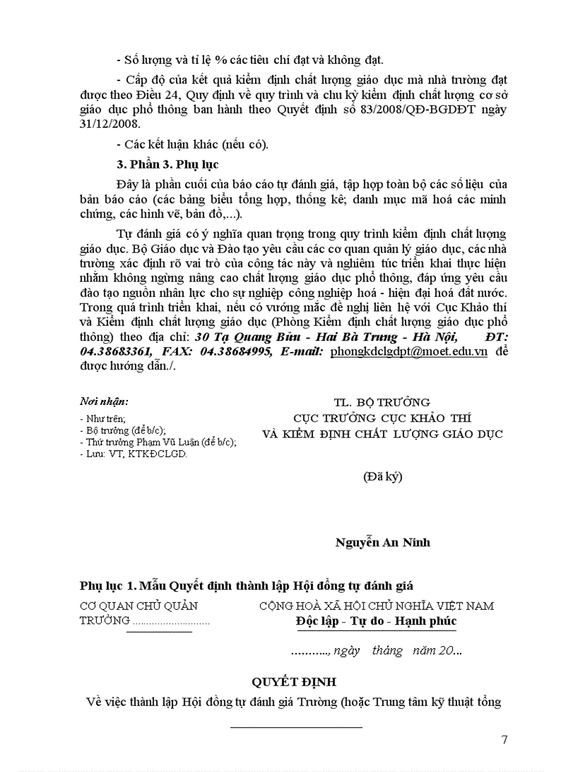 image for page Tài liệu hướng dẫn và các mẫu tự đánh giá CSGD