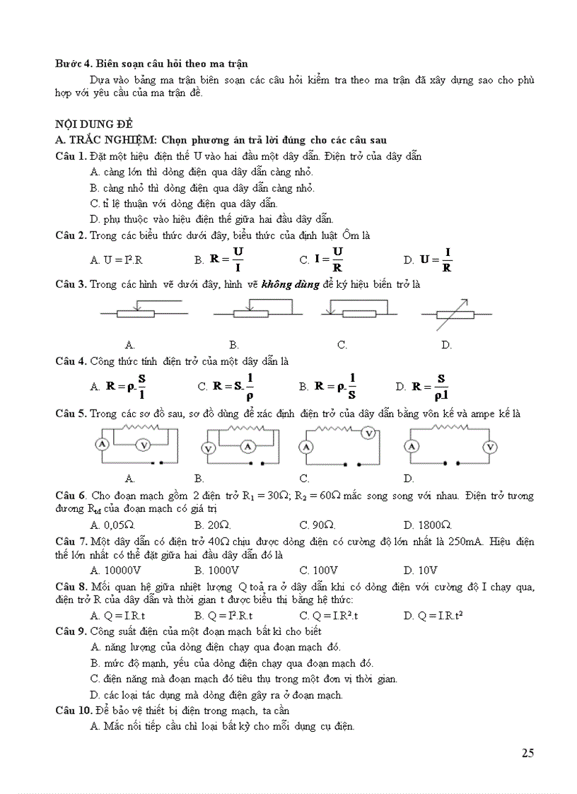 image for page Tài liệu tập huấn ra đề kiểm tra môn lý