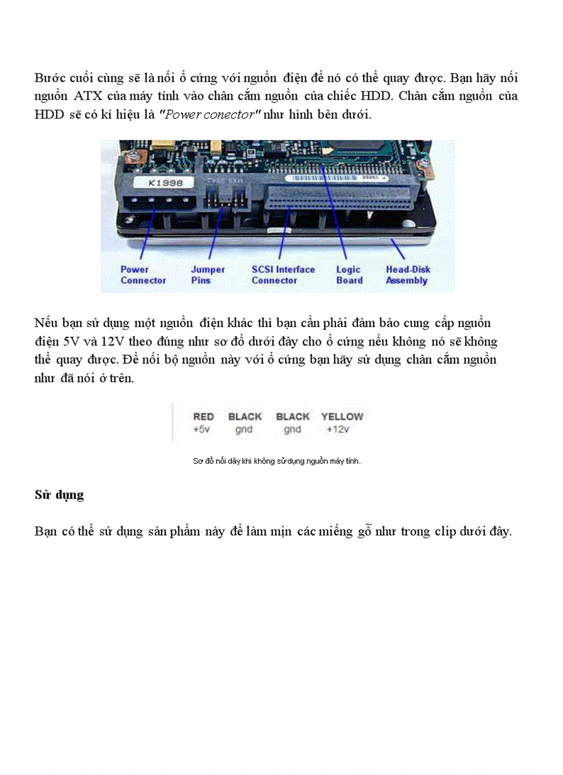 image for page Tận dụng ổ cứng hỏng làm máy gọt bút chì