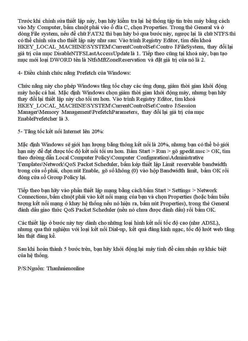 image for page Tăng tốc máy tính bằng tay