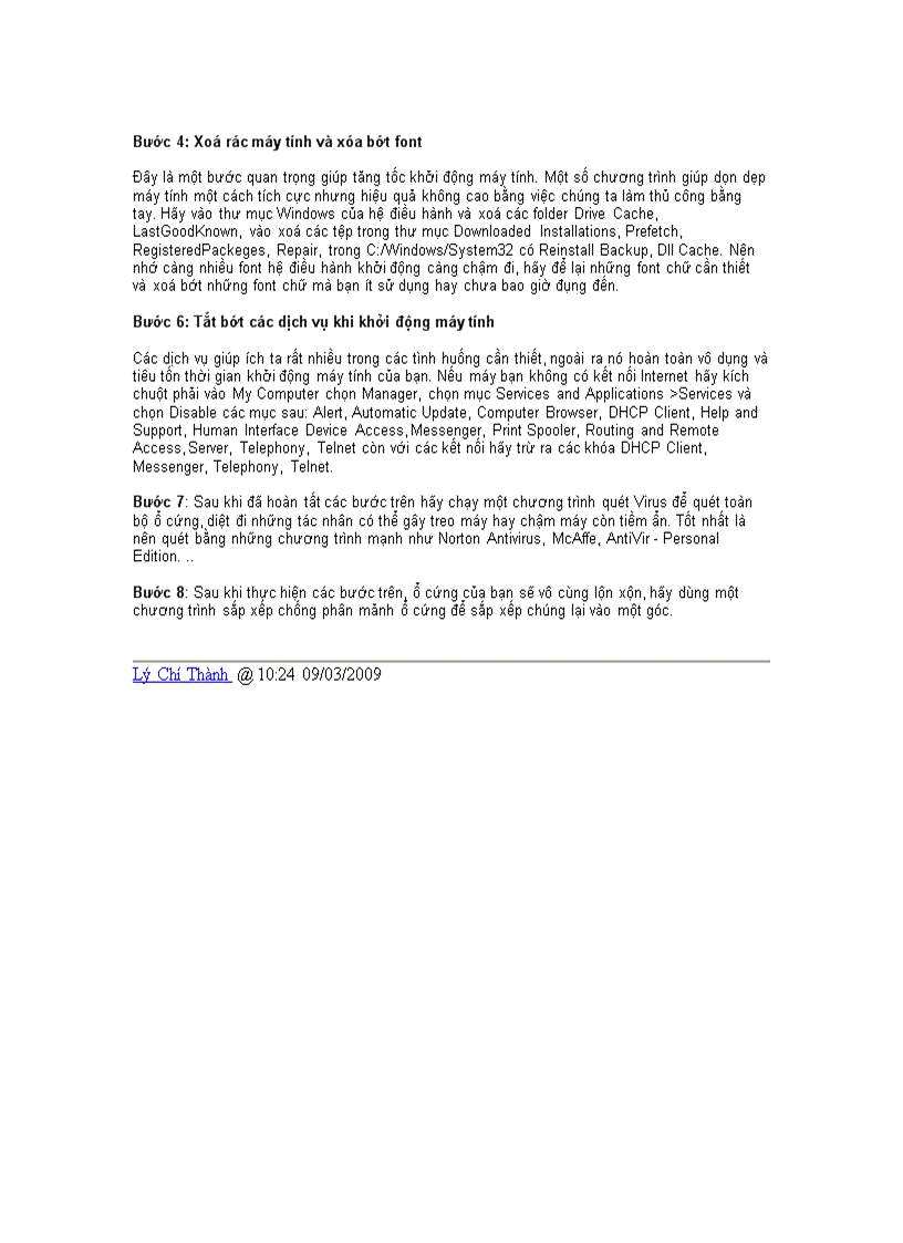 image for page Tăng tốc máy tính toàn diện doc