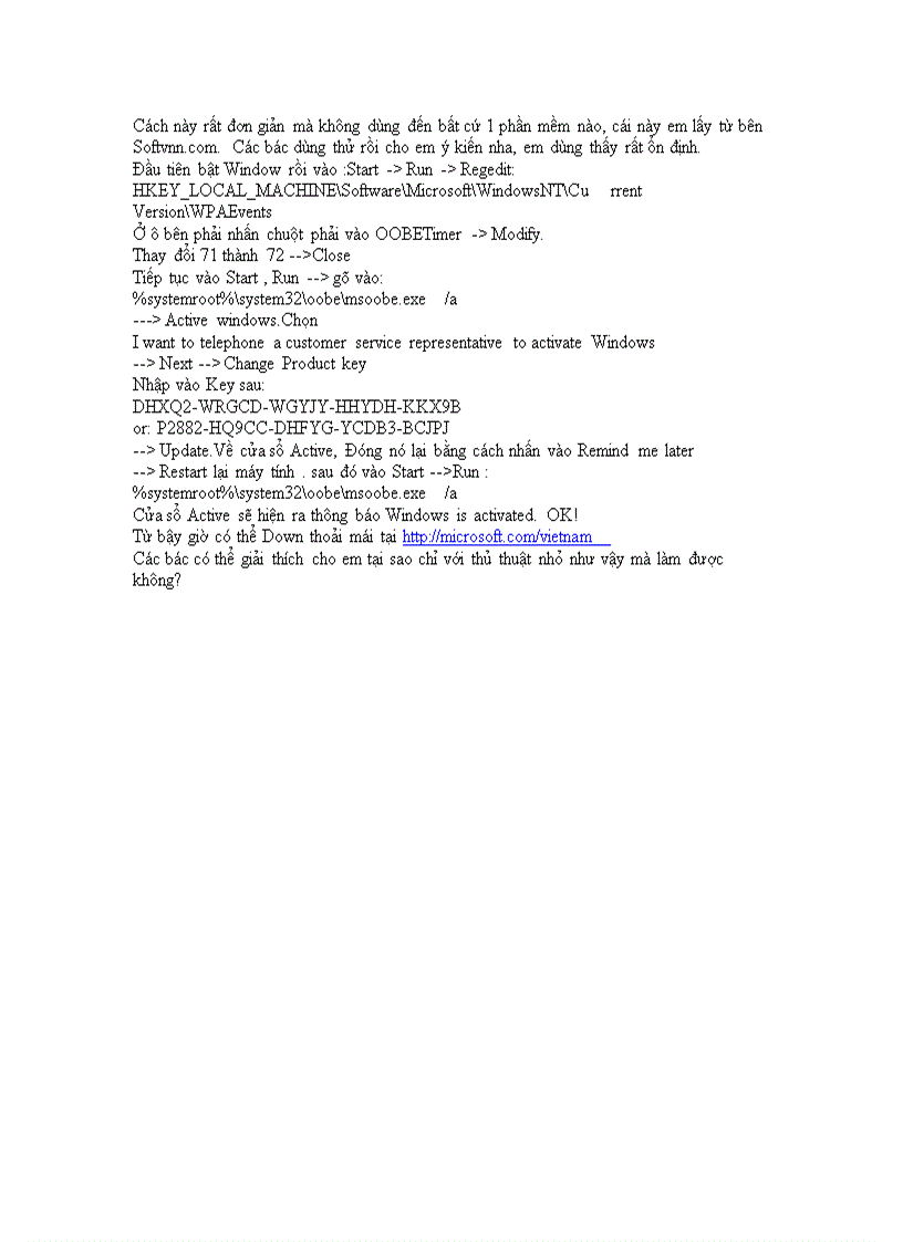 image for page Tạo bản quyền cho window