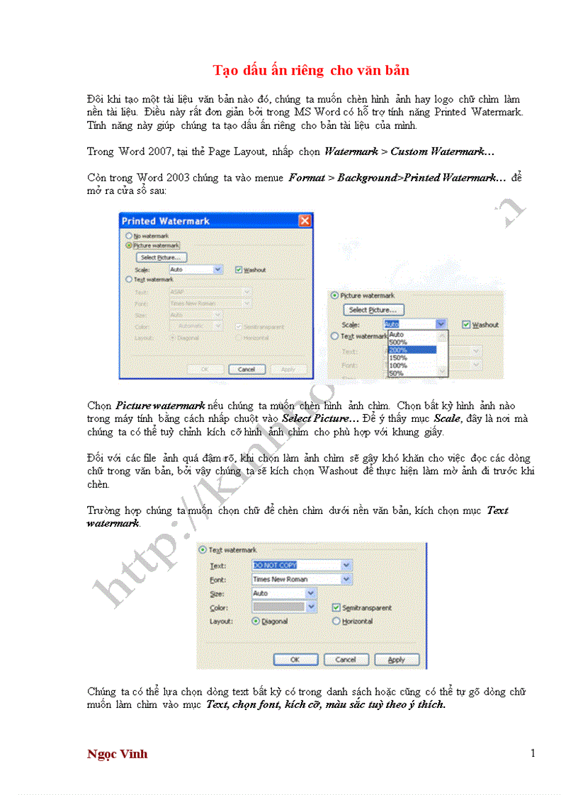 image for page Tạo dấu ấn riêng cho văn bản