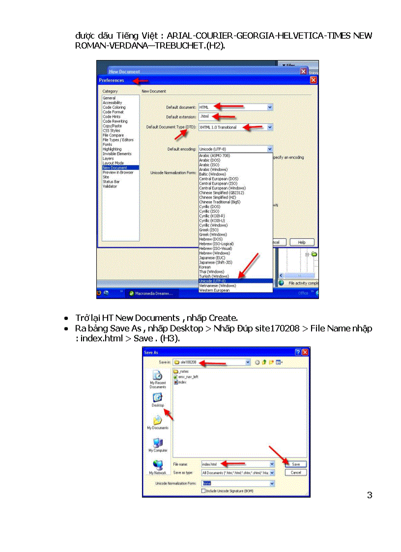 Tạo trang web có 4 trang