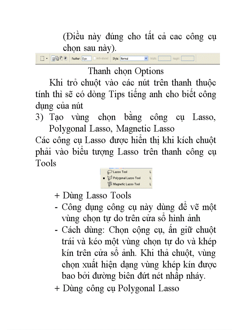 image for page Tạo vùng chọn