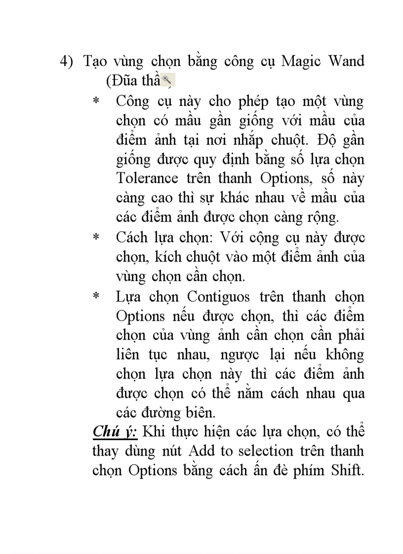 image for page Tạo vùng chọn